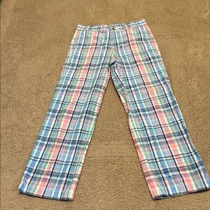 Vineyard Vines Blue and Pink Plaid Pants